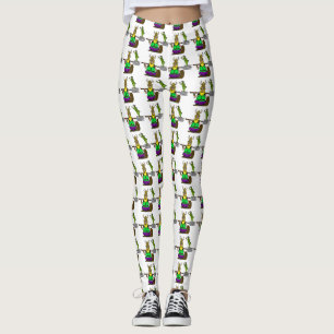 St. Urho with Grasshopper on Pitchfork Leggings