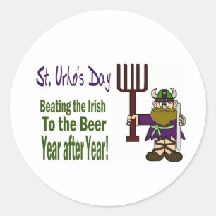 St. Urho's Day - Beating the Irish Stickers