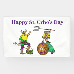 St. Urho's Day Couple  Indoor-Outdoor Banner