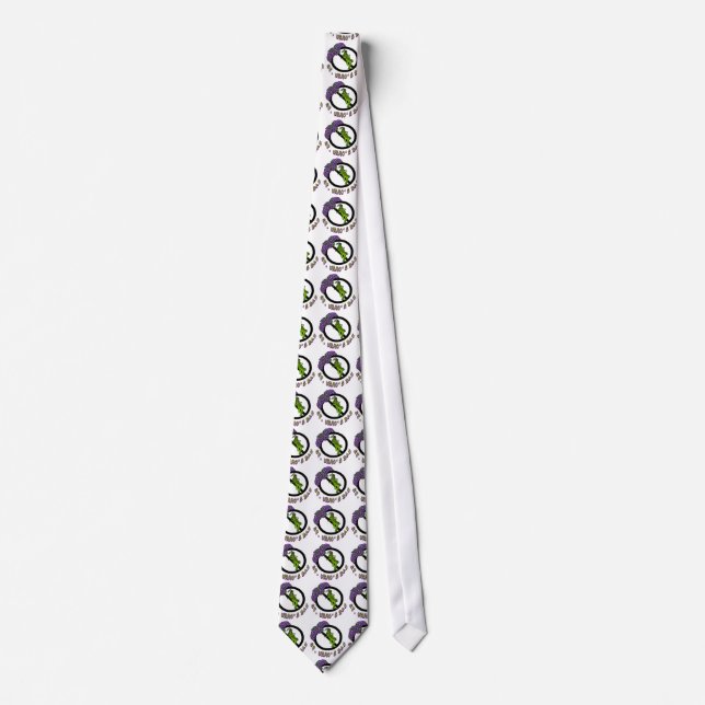 St. Urho's Day Grasshopper Ban Fun Necktie (Front)