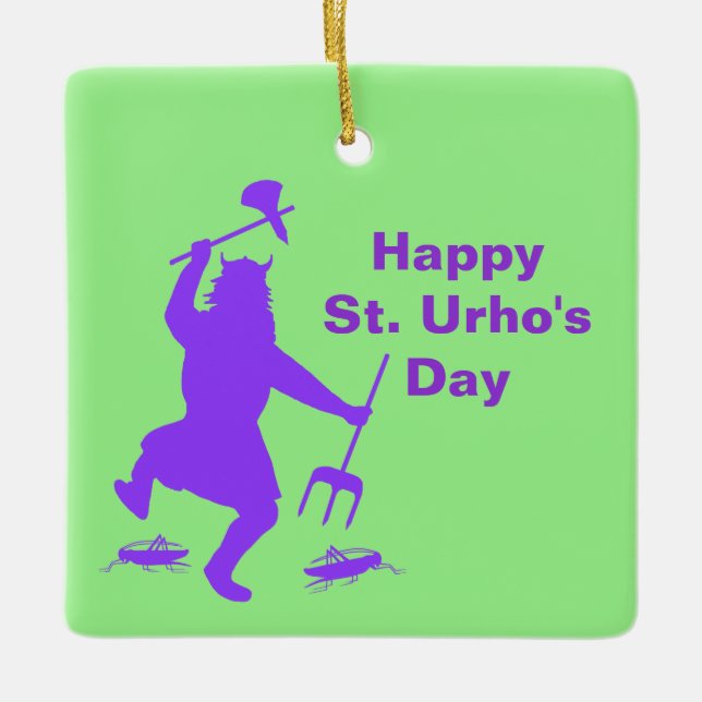 St. Urho's Day Silhouette Ornament (Front)