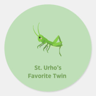 St. Urho's Favourite Twin Classic Round Sticker