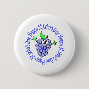 St. Urho's Tees and Gifts for Kids and Adults 6 Cm Round Badge