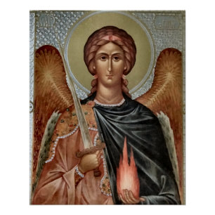 St. Uriel Archangel Orthodox Christian Icon Poster