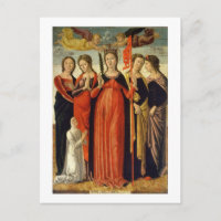 St. Ursula and Four Saints (tempera on panel)