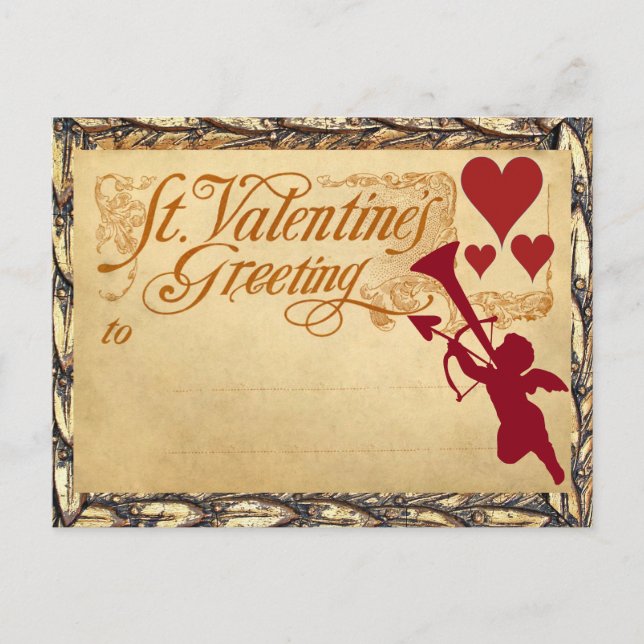 St. Valentine's Day Greeting Custom Holiday Postcard (Front)
