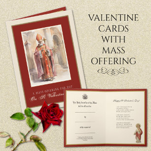 St. Valentine's Day Mass Offering Prayer Card