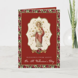 St. Valentine's Day Religious Jesus Prayer Card