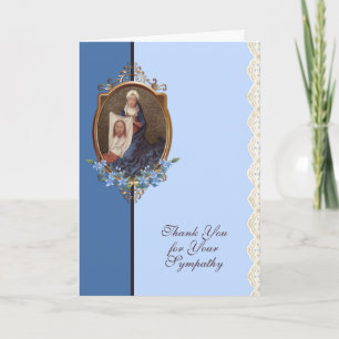 St. Veronica Jesus Catholic Condolence Thank You Card