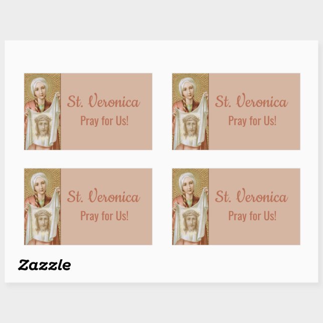 St. Veronica of Jerusalem (JM 60) Rectangular Sticker (Sheet)