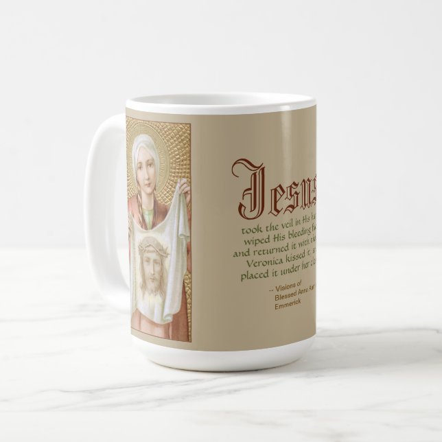 St. Veronica of Jerusalem (JM 60; Style 1) Coffee Mug (Front Left)