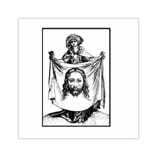 St. Veronica Veil Jesus Religious Catholic Saint Rubber Stamp