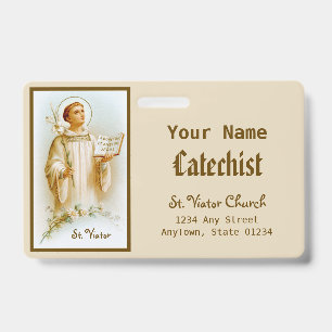 St. Viator of Lyon the Catechist (BF 02) ID Badge