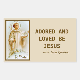 St. Viator of Lyon the Catechist (BF 02) Rectangular Sticker