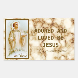 St. Viator of Lyon the Catechist (BF 02) Rectangular Sticker