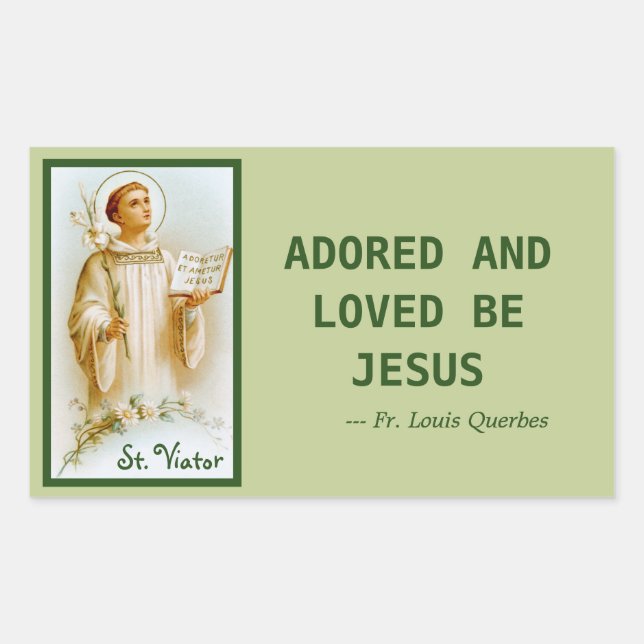 St. Viator of Lyon the Catechist (BF 02) Rectangular Sticker (Front)