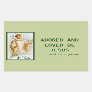 St. Viator of Lyon the Catechist (BF 02) Rectangular Sticker