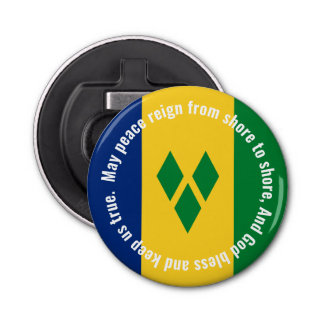 St Vincent and the Grenadines Flag Anthem Vincy  Bottle Opener
