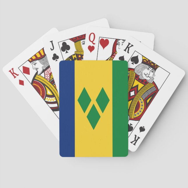 St Vincent and the Grenadines Flag Vincy Playing Cards (Back)