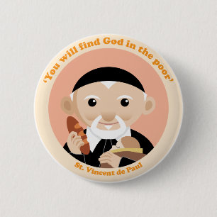 St. Vincent de Paul 6 Cm Round Badge