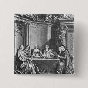 St. Vincent de Paul  and Cardinal Jules Mazarin 15 Cm Square Badge