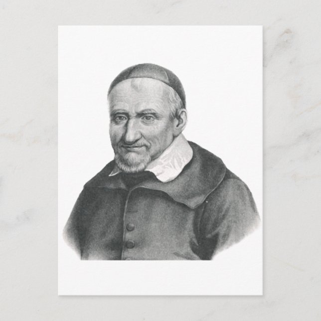 St. Vincent de Paul Patron Saint of Charity Holiday Postcard (Front)