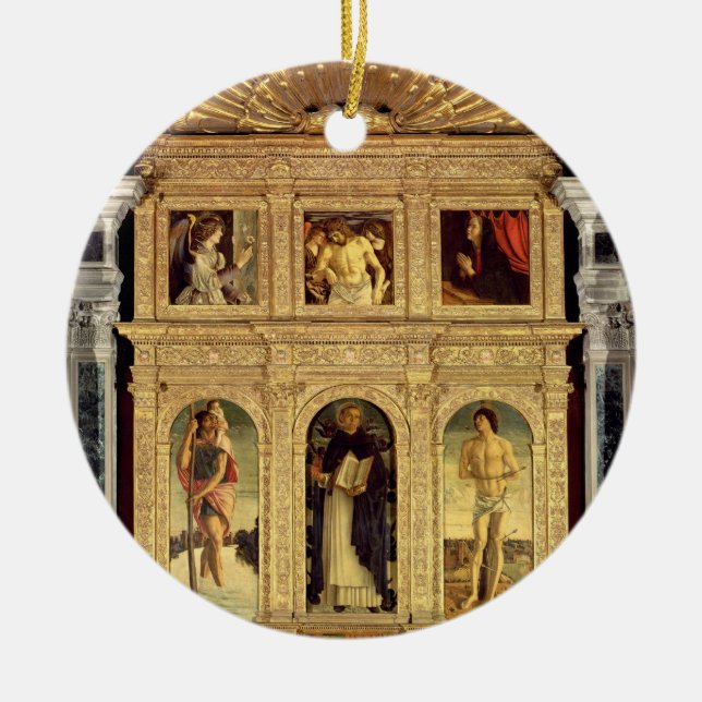 St. Vincent Ferrer Altarpiece, c.1465 (polyptych) Ceramic Tree Decoration (Front)
