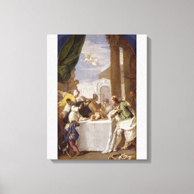 St. Vincent Ferrer performing a miracle Canvas Print (Front)