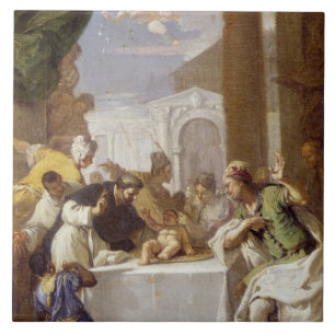 St. Vincent Ferrer performing a miracle Tile