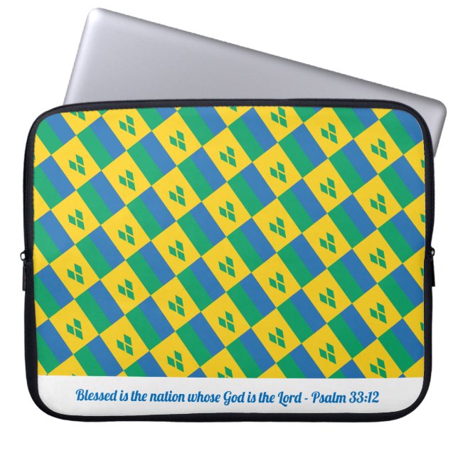 ST VINCENT GRENADINES Christian Scripture Laptop Sleeve (Front)