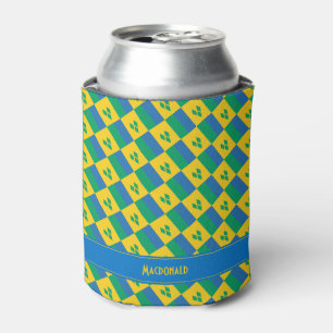 ST VINCENT GRENADINES Flag Personalised Can Cooler