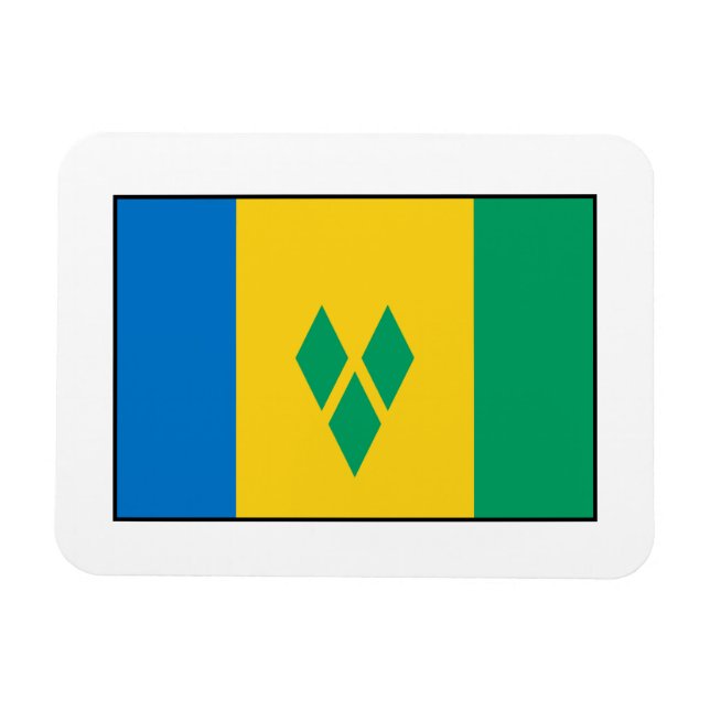 St. Vincent & the Grenadines Flag Magnet (Horizontal)