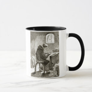 St. Vincent writing in his cell at Ferins, from 'T Mug