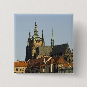 St. Vitus Cathedral and Prague Castle, one of 15 Cm Square Badge