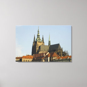 St. Vitus Cathedral and Prague Castle, one of Canvas Print