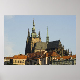 St. Vitus Cathedral and Prague Castle, one of Poster