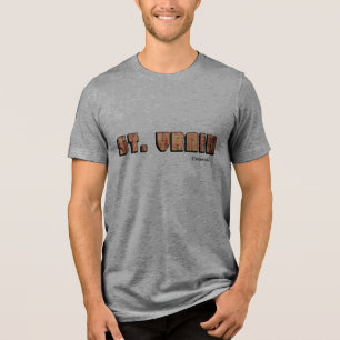 St Vrain Park Colorado Fall Colours Topography Tri-Blend Shirt