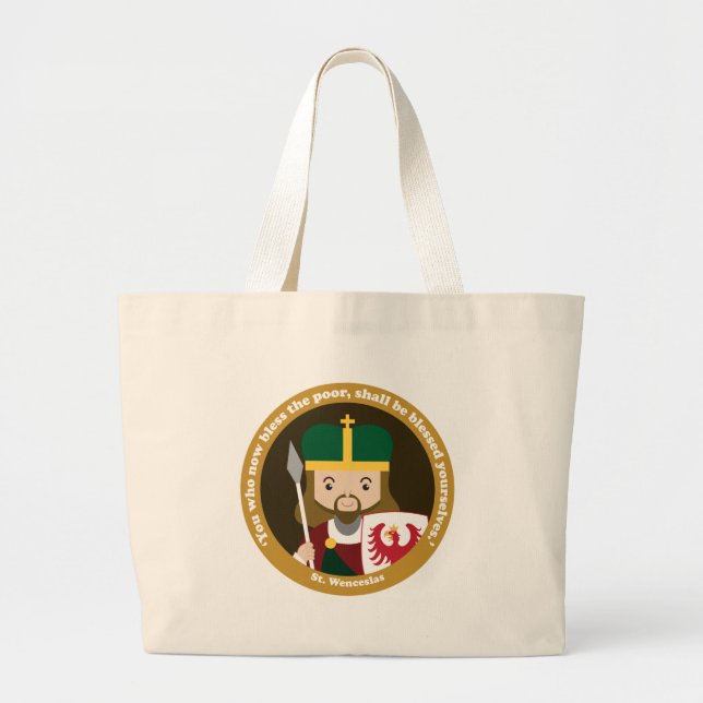 St. Wenceslas Large Tote Bag (Front)
