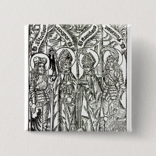 St. Wenceslaus, Adalbert,Stanislaus St. Florian 15 Cm Square Badge
