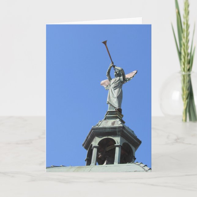 “St. Wenceslaus Trumpeter Angel” Easter Card #2 (Front)
