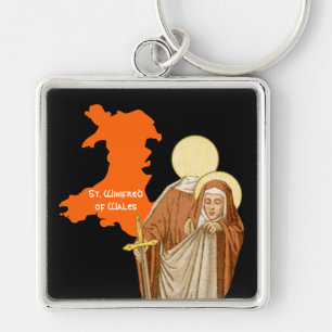 St. Winifred of Wales (P 002) Key Ring