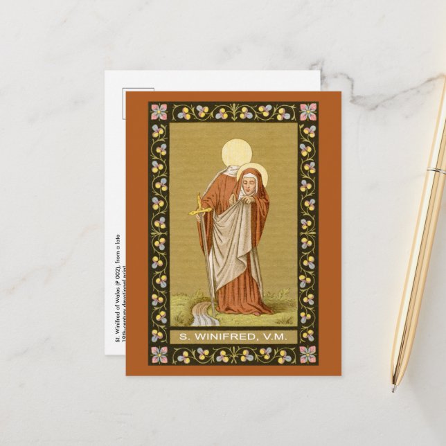 St. Winifred of Wales (P 002) Postcard (Front/Back In Situ)