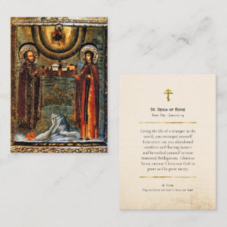 St. Xenia of Rome Orthodox Christian Prayer Card