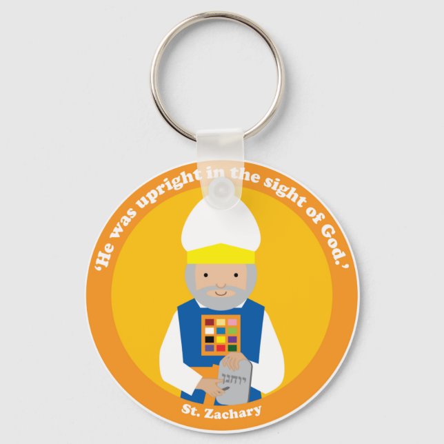 St. Zachary Key Ring (Front)