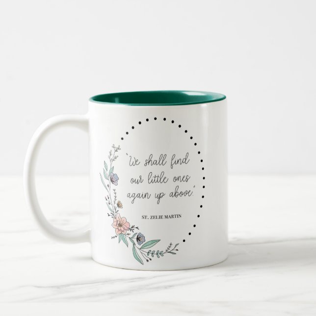 St. Zelie quote floral mug (Left)