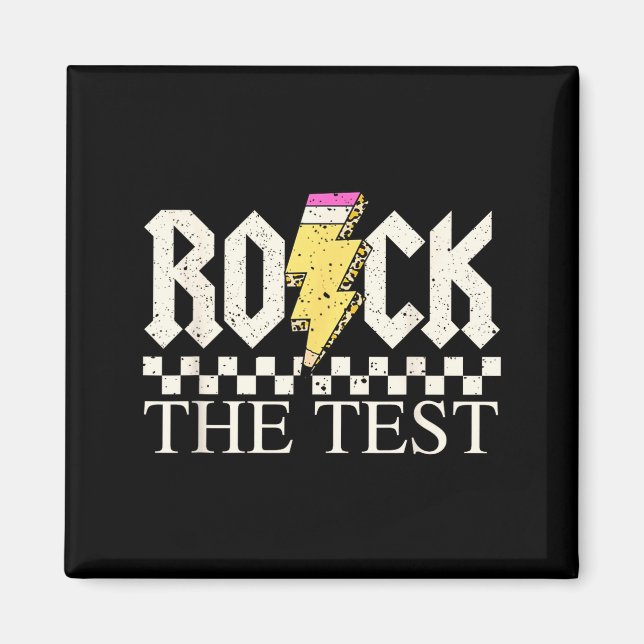 Staar State Testing Day Rock The Test ABCD Teacher Magnet (Front)