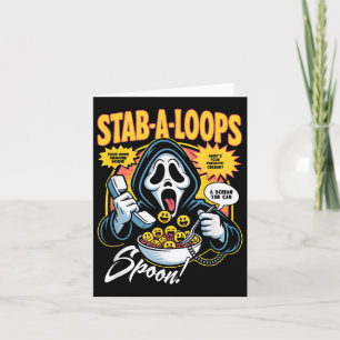 Stab-a-loops Horror Cereal Box Halloween Card