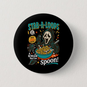 Stab-a-loops Horror Cereal Box Halloween Killer Br 6 Cm Round Badge