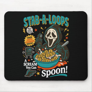 Stab-a-loops Horror Cereal Box Halloween Killer Br Mouse Pad