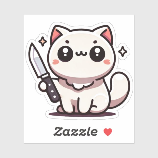 Stabbility: The Kawaii Cat Vinyl Sticker (Sheet)